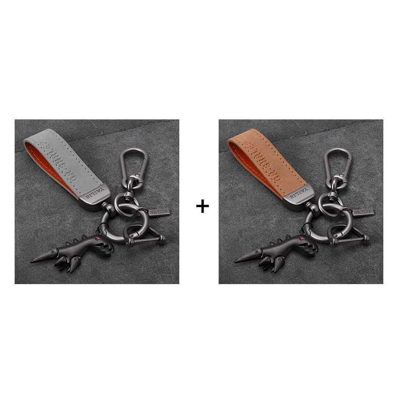 Aluminum Alloy Dinosaur Charm Paired with Suede Leather Bracelet-🔥Second Item at 40% OFF