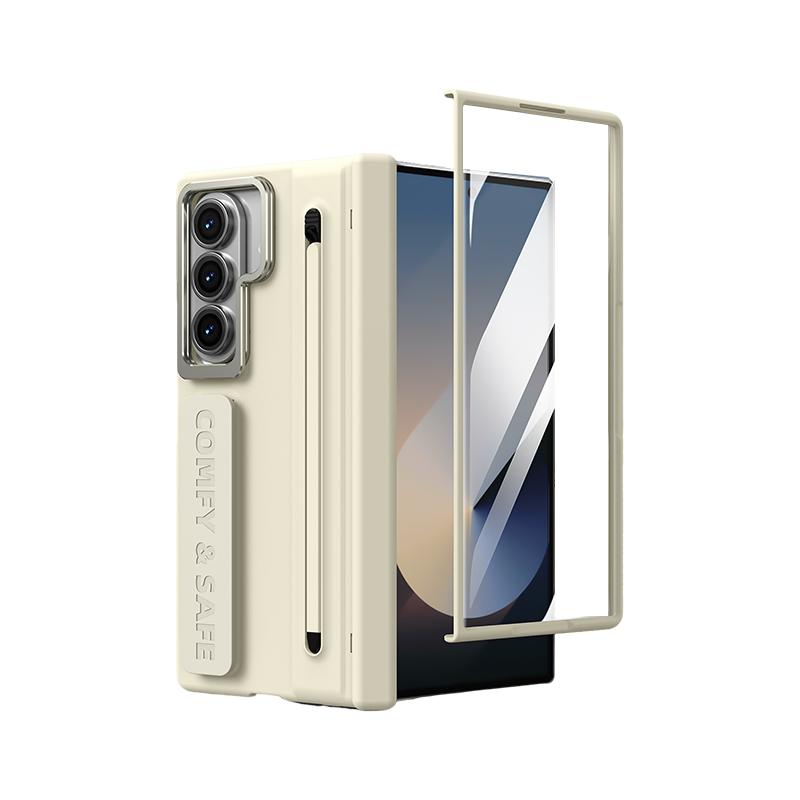 Premium Foldable Phone Case with Built-in Stand & Pen Holder