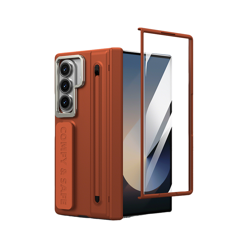 Premium Foldable Phone Case with Built-in Stand & Pen Holder