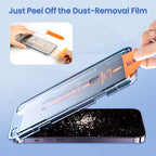 4K HD/Anti-Peeping Tempered Glass Screen Protector with Auto Dust-elimination Installation for iPhone