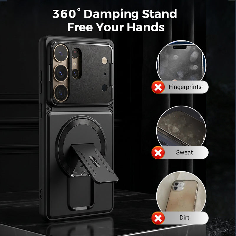 Multifunctional Magnetic Case with Invisible Stand & Camera Protection for Samsung S Series