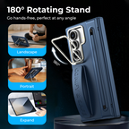 Premium Foldable Phone Case with Built-in Stand & Pen Holder