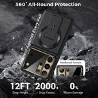 Multifunctional Magnetic Case with Invisible Stand & Camera Protection for Samsung S Series