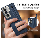 Premium Foldable Phone Case with Built-in Stand & Pen Holder