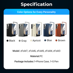 Premium Foldable Phone Case with Built-in Stand & Pen Holder