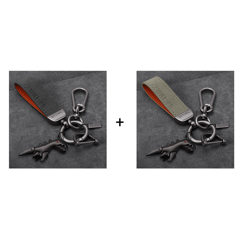 Aluminum Alloy Dinosaur Charm Paired with Suede Leather Bracelet-🔥Second Item at 40% OFF