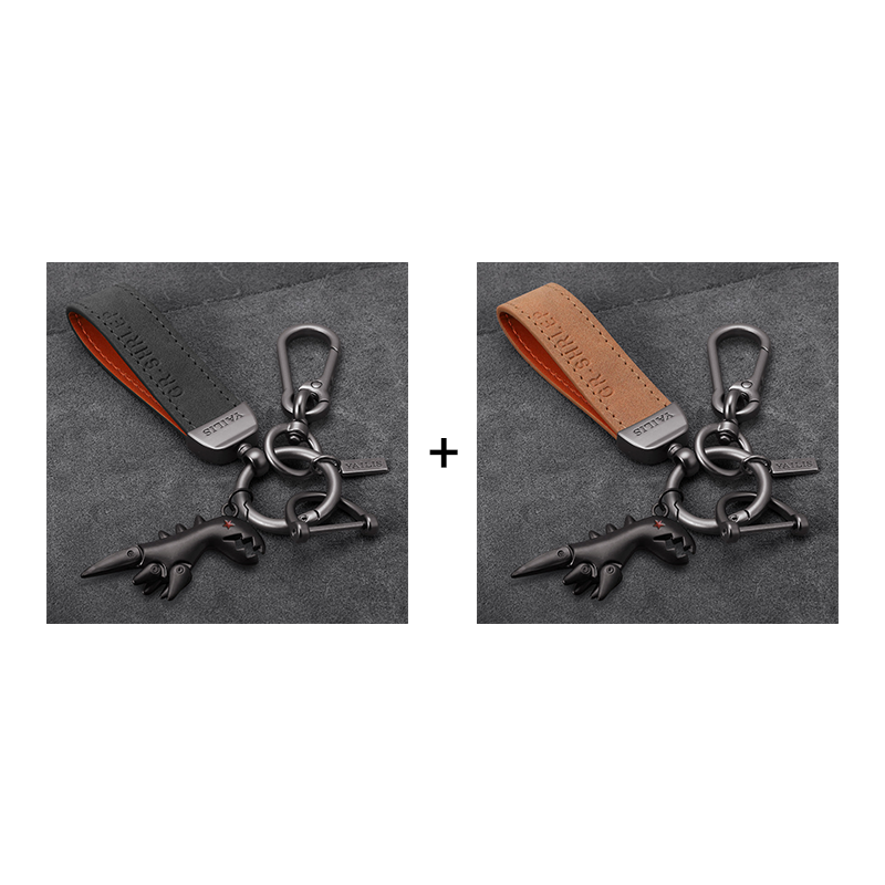 Aluminum Alloy Dinosaur Charm Paired with Suede Leather Bracelet-🔥Second Item at 40% OFF
